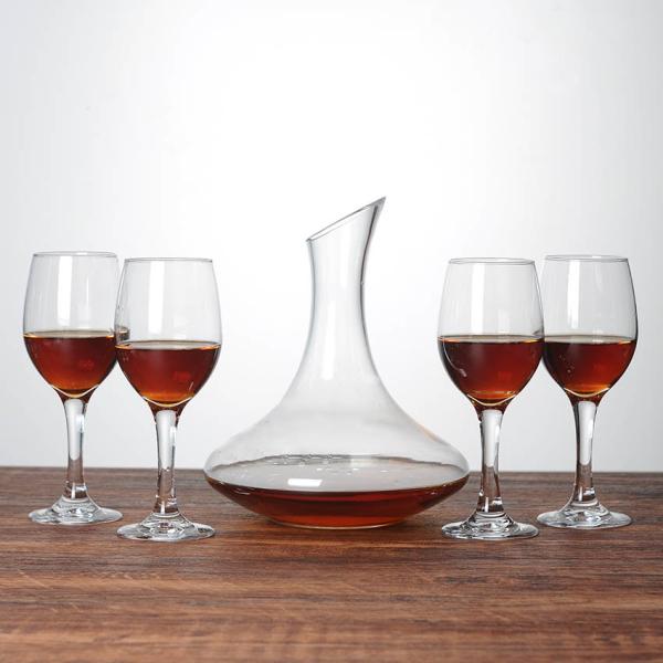 5pcs Handmade Drinking Glass And Decanter 1000ml/34oz For Wine / Juice