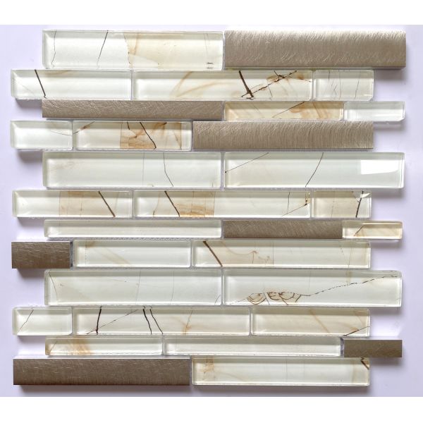 China Latest Mixed Color Glass Crystal Mosaic Tiles Bathroom Wall Tile