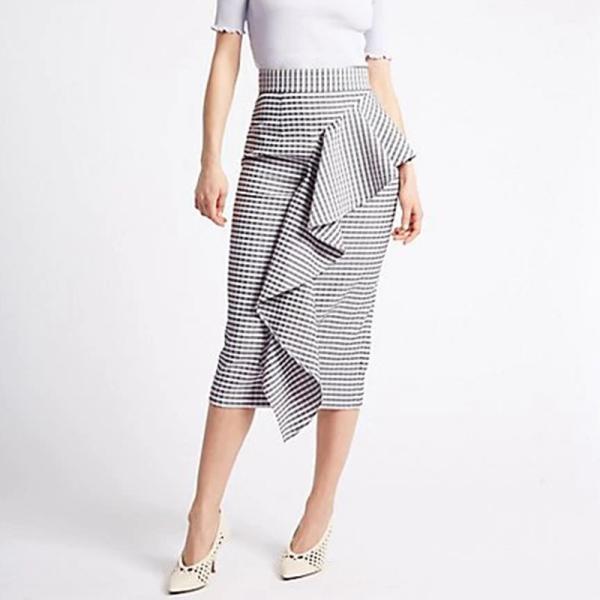 2018 Roupas de moda Rolo de lápis saias senhoras escritório 123123