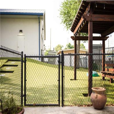 Outdoor 40x40mm Black Steel Chain Link Fence Portable Pvc Coated Post