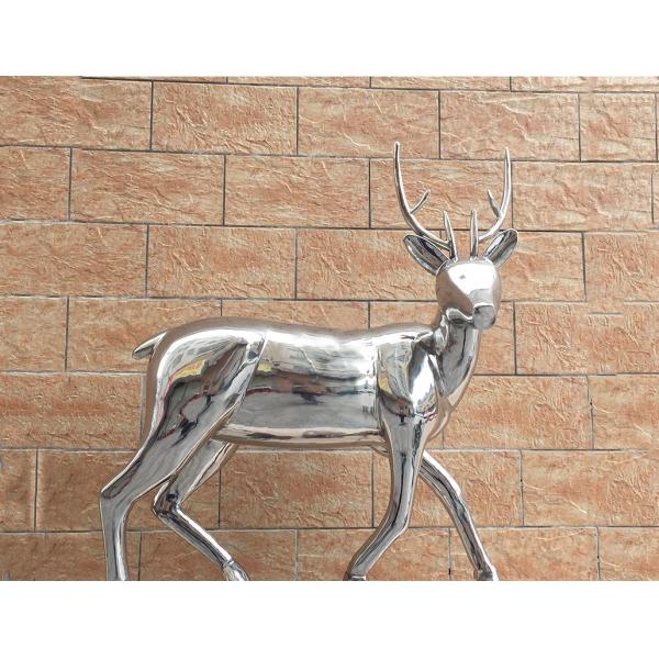 Public Decoration Abstract Metal Animal Sculptures Garden Deer Statues