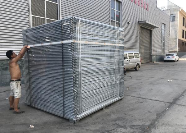 Hot Dipped Galvanized Temporary Fencing Panels 32mm tube wall thick 2.00mm inside and outside zinc coated