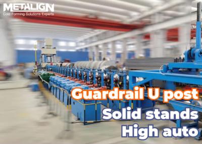 High Speed W Shape Highway Guardrail Making Machine With Hydraulic Punching