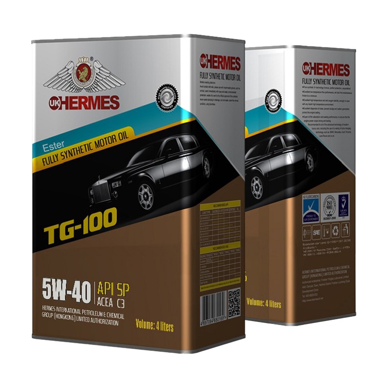 TG-100 API SP 5W-40 Ester Full Synthetic Gasoline Engine Oil 4L for Passenger Cars and SUVs