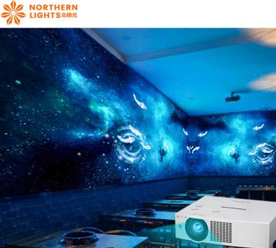 Projeção 360 Imersiva Projector Interativo de Parede 3 Canais