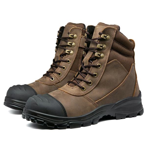 Bota de punta redonda de diseño británico estilo Martin con suela media de kevlar