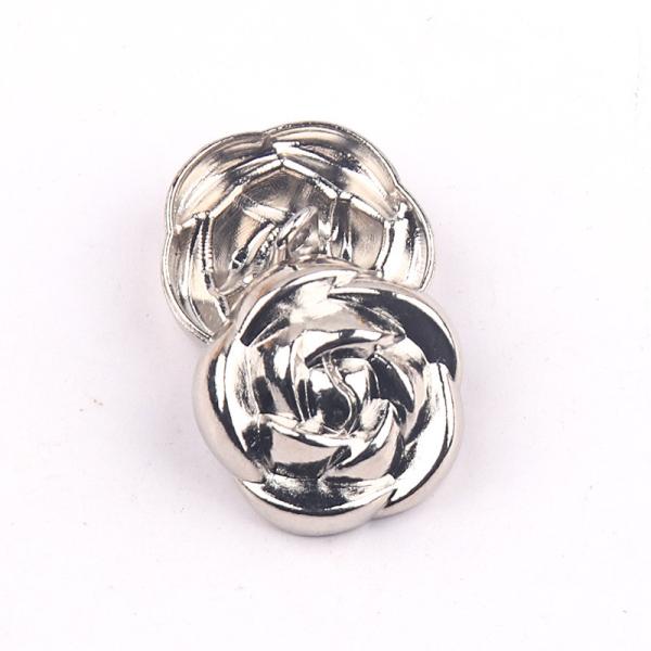 Rose shape  Brass Metal Fancy Logo Sewing Hook Buttons For Clothes Coat