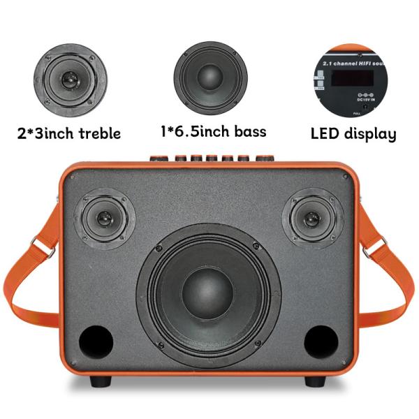 All In One Portable Karaoke Speaker High Definition Bluetooth / AUX / USB