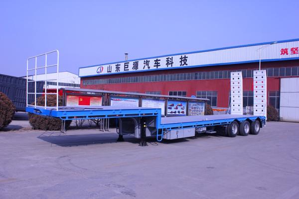 Tri Axles 60 Ton Low Bed Trailer Heavy Transport