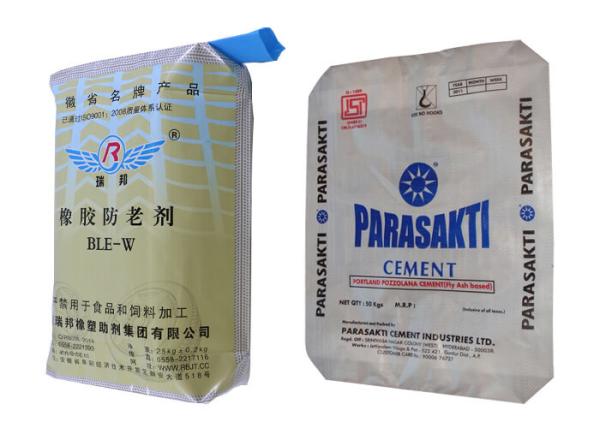 Water Resistant Plastic Block Bottom Valve Bag / Multifunctional PP Woven Sacks