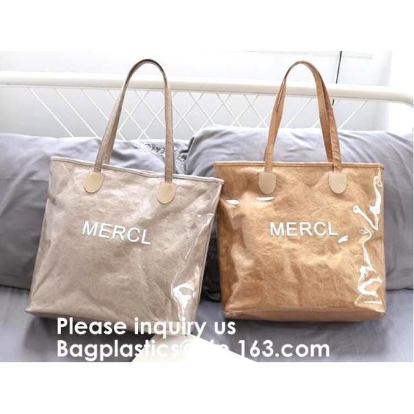 Tyvek Reversible Reusable Shopping Tote Beach Pool Travel Bag Ultra Soft FOLDABLE Material,Reusable Grocery Bag, Easily