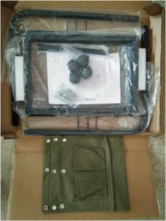 Wood Top 45cm Length Portable Folding Laptop Desk Detachable Metal Frame