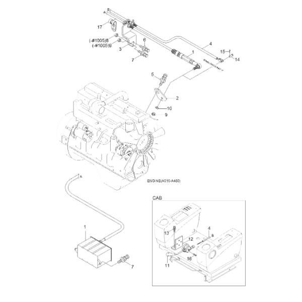 11N860190 Газовый кабель HYUNDAI Части для экскаватора R140LC-7 R210LC-7