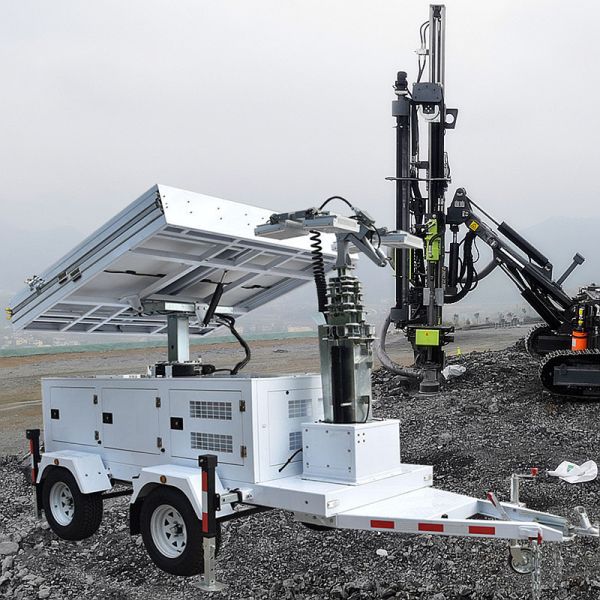 Cheap Affordable Solar Light Tower Large Scale Infrastructure Projects Mobile Solar Light Tower