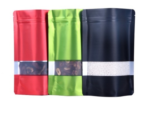 Custom Printed Aluminium Foil Laminated Plastic k Food Packaging Bags with Clear Window