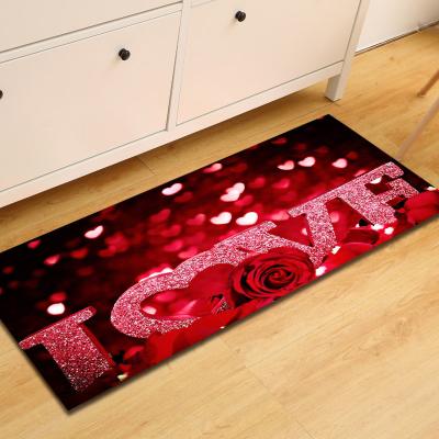 Tapete de Mats Anti Fatigue Anti Slip do assoalho da cozinha do dia de Valentim