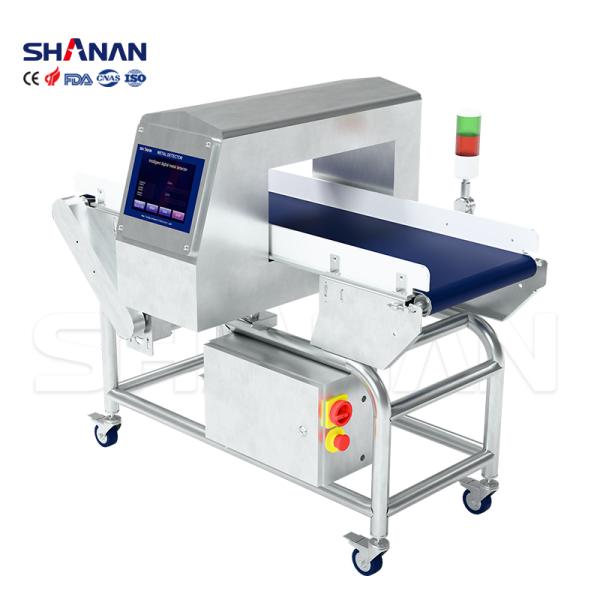 Full Structure Takes Of Stainless 304 Customize Tunnel Size Food Metal Detector with Automatic Stop Belt