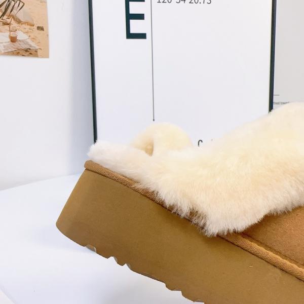 Factory Custom Cowhide Height-Increasing Women'S Outdoor Thick-Soled Slippers for winter wear