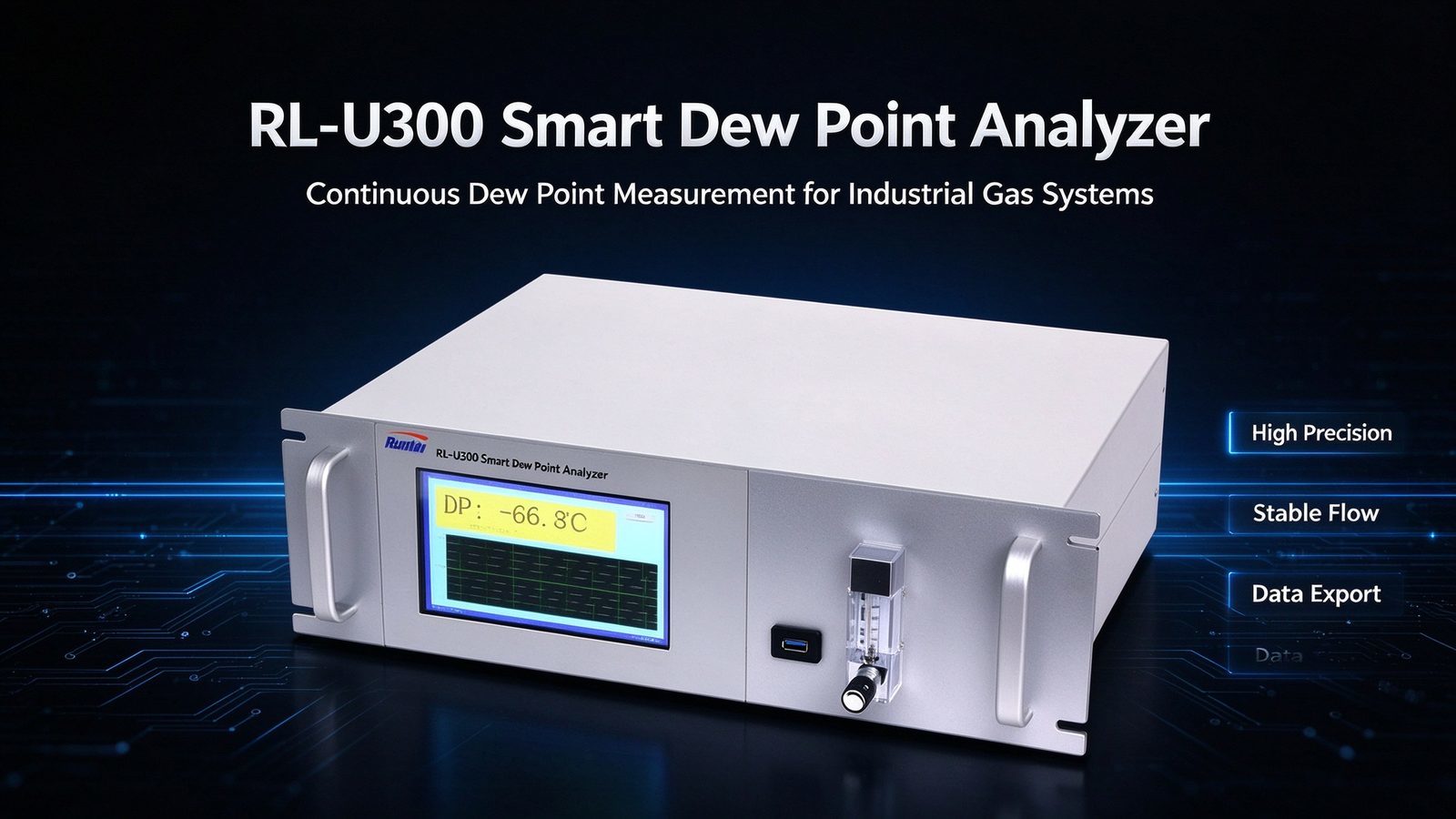Gas Dew Point Analyzer Micro Water Tester Trace Water Analysis Detector Metal Construction
