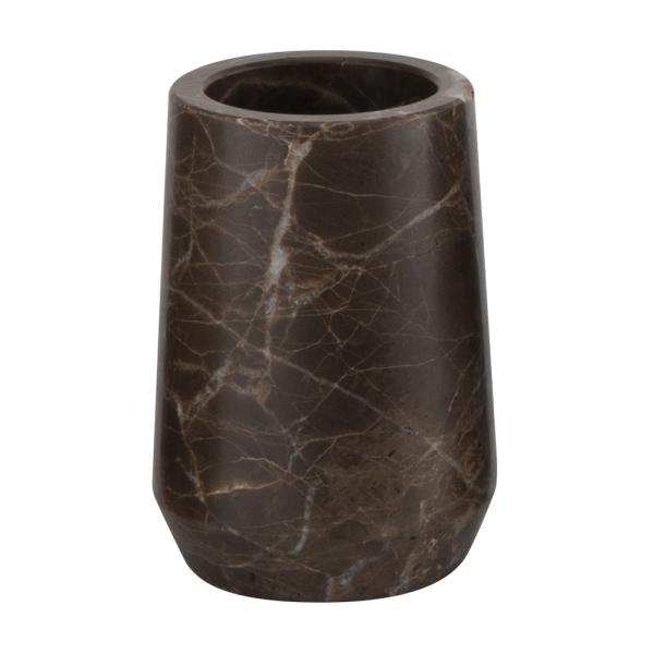 Raindrop Shape Dark Emperoda Marble Soap Dispenser Bathroom Accessories Set