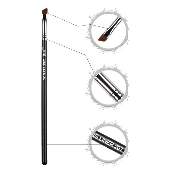 Angled Thin Eye Jessup Makeup Brushes For Powder Cream Liquid