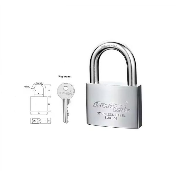 Rarlux 30mm-70mm Custom Anti-cut Candado Custom Heavy Duty Rarlux Stainless Steel Padlock 30/40/50/60/70mm Size