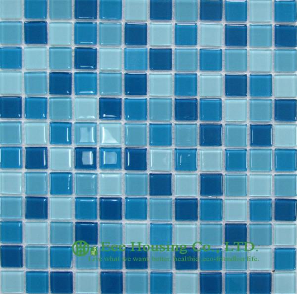 Washable and Durable Crystal  Mosaic Tile Manufacturer in China, For Bathroom / Swimming Pools