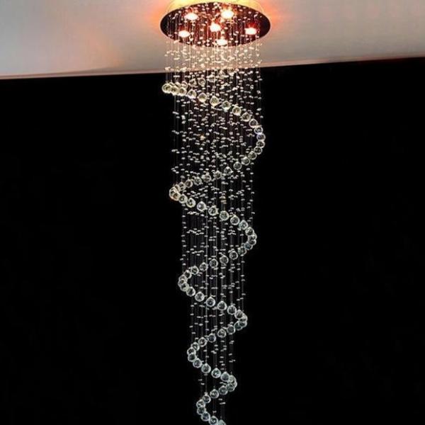 Large circular crystal chandelier for Living room Bedroom Stairs Home lighting (WH-CY-14)