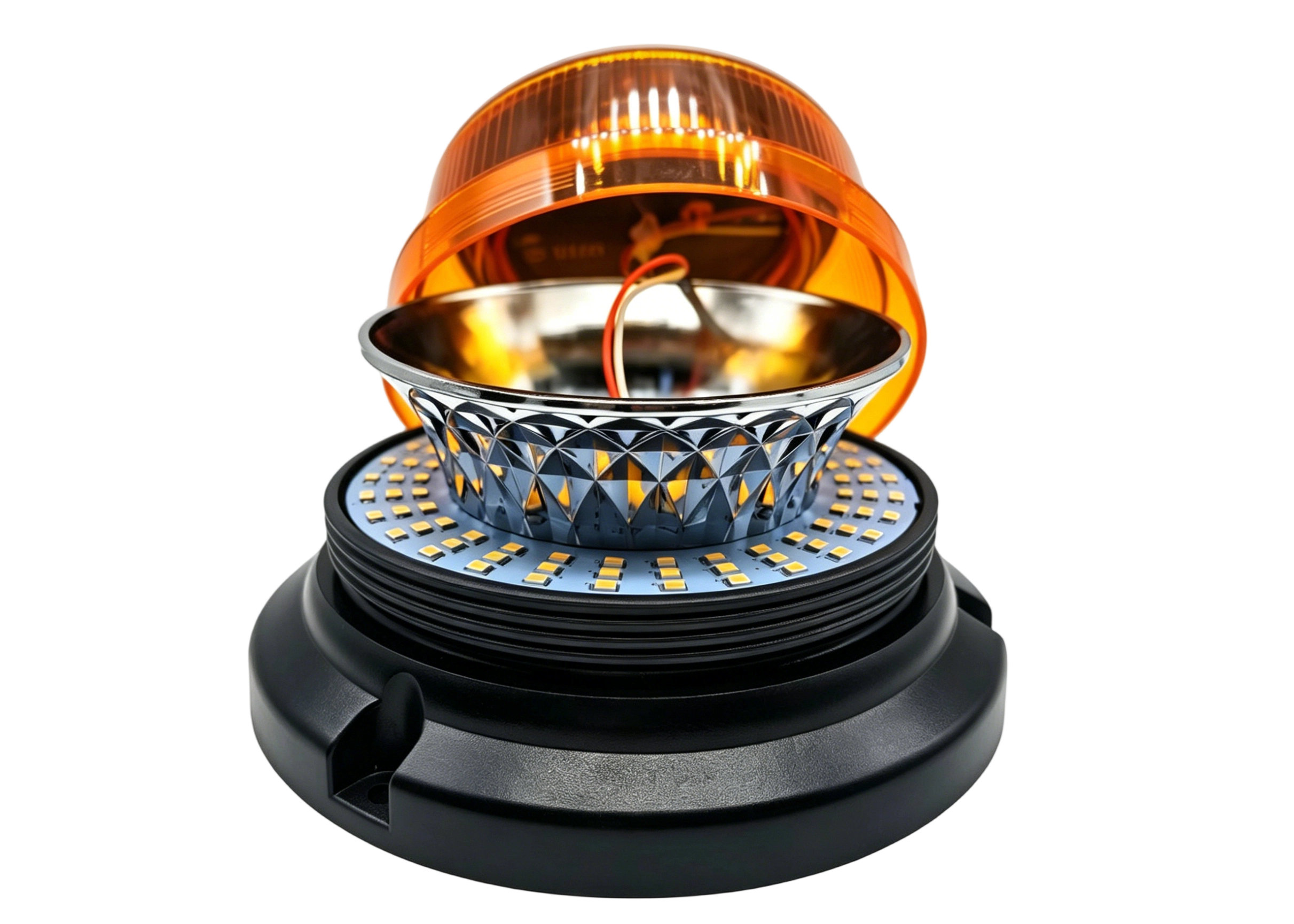 RD-221 Solar Rechargeable Beacon Light Multi Function With Dual Charging Capability