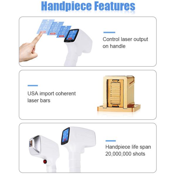 808nm одноволновая волокна лазерная удаление волос машина высокая мощность лазера более длинная длина волны