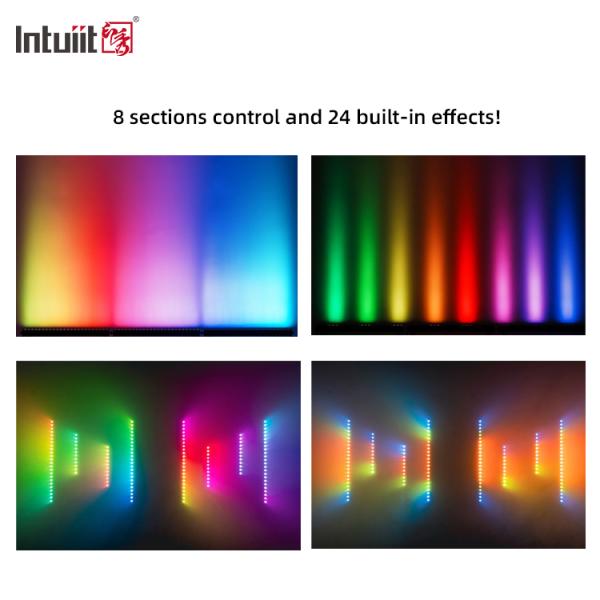 Outdoor Building Led Wall Washer Light IP65 24*2w Waterproof RGBW Wall Washer Bar DJ Led Pixel bar Stage Light Party