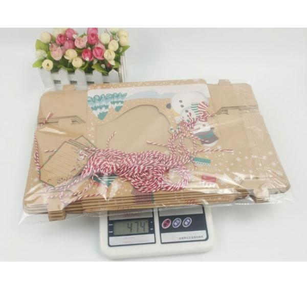 boîte 22*15*7cm à sucrerie de cadeau de fenêtre ouverte de PVC de Noël de papier de 250g emballage