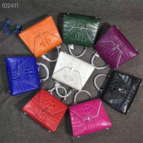 Fashion Genuine Crocodile Skin Lady Handbag Exotic Real True Alligator Leather Female Purse Women Three-way Shoulder Bag