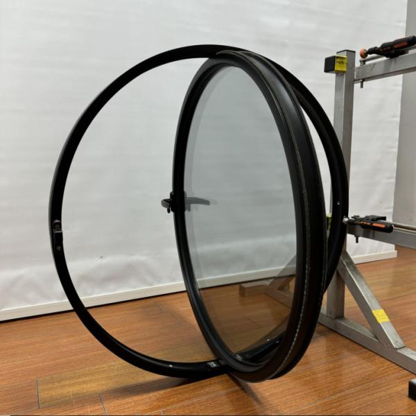 4mm 5mm 6mm  Aluminum Circle Windows Doouble Tempered Glass Round Aluminum Windows