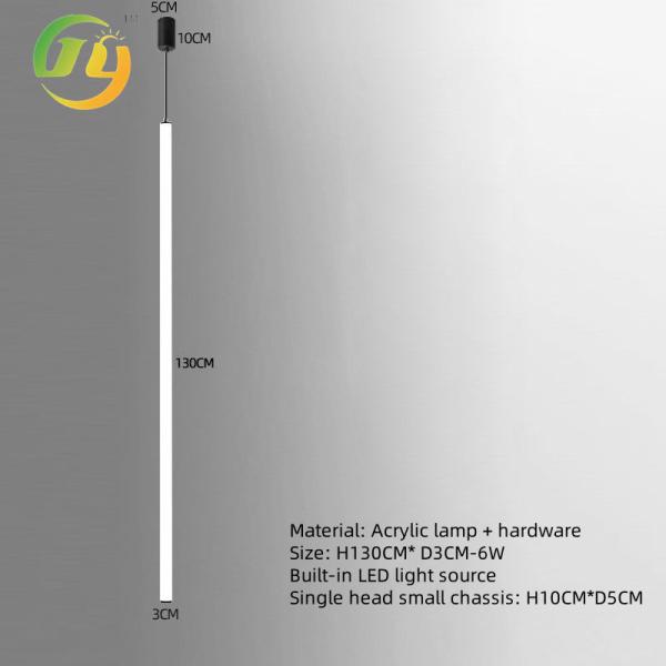 Iluminação de pendente linear moderna - Tubos brancos acrílicos suspensos do teto para sala de jantar da ilha da cozinha
