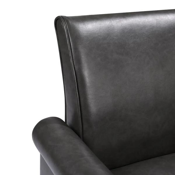 Multiscene Antiwear Leather Cuddle Chair , Practical Distressed Leather Armchair