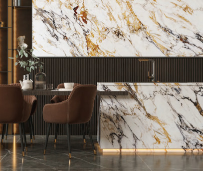 Золото Hermes снабдило ободком украшение белой плитки плиты мрамора цвета строя