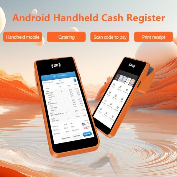 Ultra-Thin 5.45 Inch Android 11 SoftPOS Handheld POS Terminal NFC WIFI and 58mm Thermal Receipt Printer for Retail Stores
