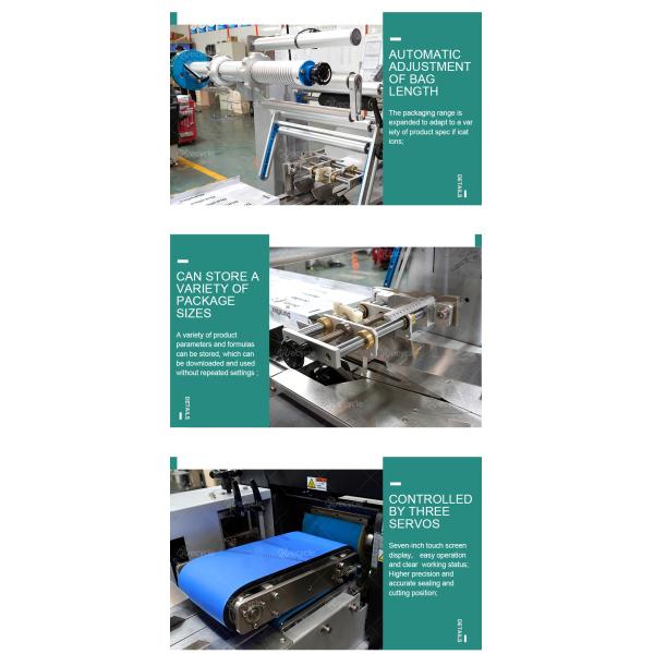 Back Sealing HFFS Flow Wrapping Machine for Instant Noodles Bread and Biscuit Packing