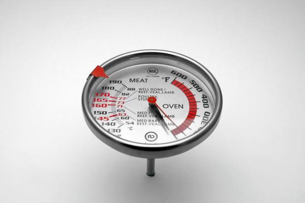 Stainless Steel Bimetal Industrial Oven Thermometer 100F - 600F Oven Temperature Range