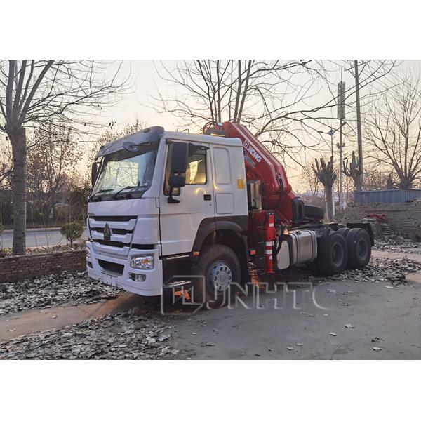 371hp колеса Sinotruk HOWO 6x4 40t 10 вагона с краном 8 тонн телескопичные