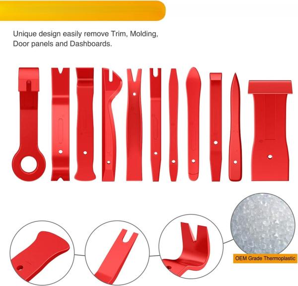 40Pcs Trim Removal Tool Auto Terminal Removal Key Tool with Precision Hook and Pick Set Wiring Threader