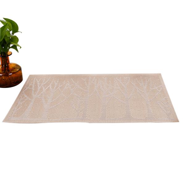Desktop PVC Quadrado Prensado Folhas de Ouro Folhas de Lugar colchões para cozinha e mesa de jantar