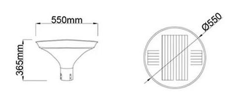 Solar Panel  LED 30W 60W 90W Garden Lights Outdoor IP65 Landscape Lights 550mm*550mm*365mm