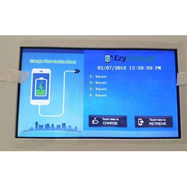 Wall Mounted Mobile Phone Charging Station with 4 Digital Lock Doors For Bank Supermarket Airport