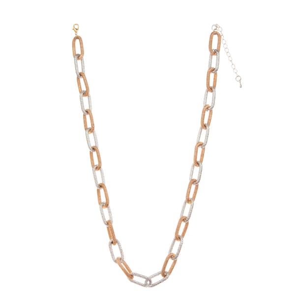 Wholesale 14K Gold-Plated Pendant Paper Clip Chain Link Multicolor Beaded Necklace Set