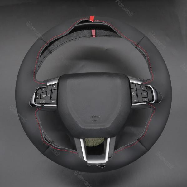 Mewant Car Interior Accessory Genuine Leather Steering Wheel Cover for Land Rover Discovery Sport L550 2015-2019 Models