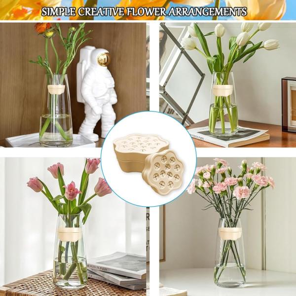 Silicone Spiral Ikebana Stem Holder, White Spiral Stem Holder Ring For Flowers, Upgraded Spiral Stem Holder For Vases, Spiral DIY Bouquet Twister Flower Arrangement Holder