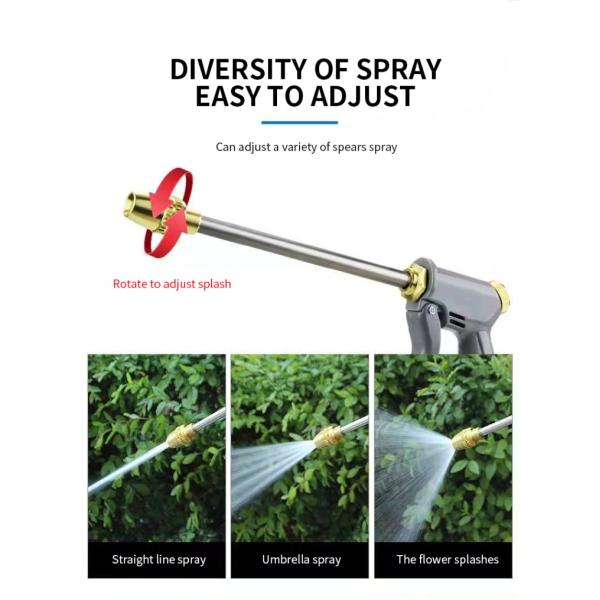 7.5/15/22/30M High Pressure Car Cleaning Spray Gun For Lawn & Garden Irrigation