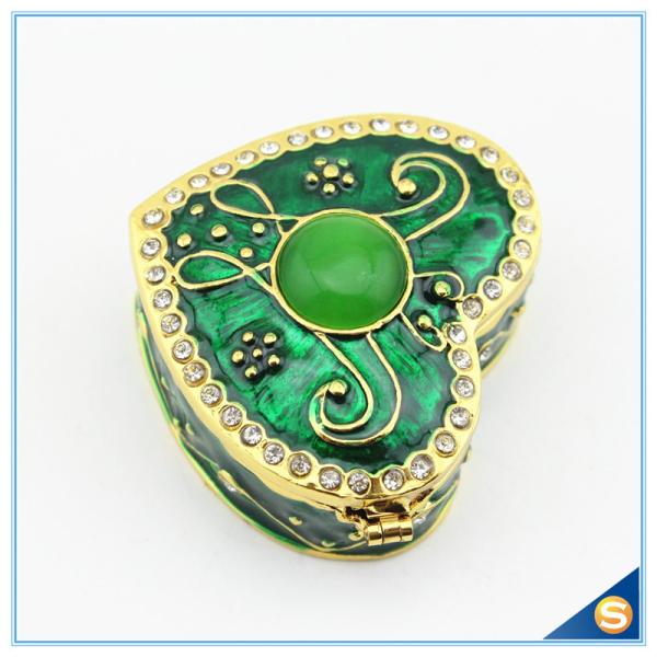 Wholesale Enamel Heart Shape Trinket Box Two color Jewelry Box SCJ944